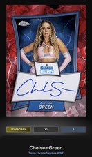 2025 Topps WWE Slam Chrome Chelsea Green Red Brand Sapphire Auto 5cc DIGITAL