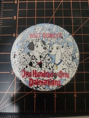 Vtg 70's Walt Disney 101 Dalmations 3.5 Inch Button Movie Promo Advertising
