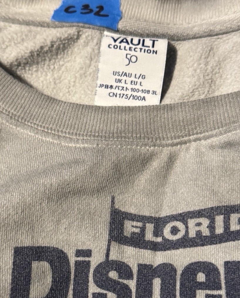 Walt Disney World Sweatshirt 50th Anniversary Vault Collection 1971 Gray Size L image 4