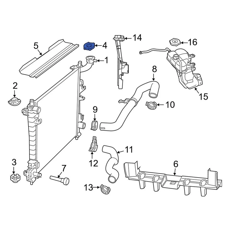 For Jeep Grand Cherokee 1999-2021 Jeep 52028974AA Radiator Cap - Image 4 of 4