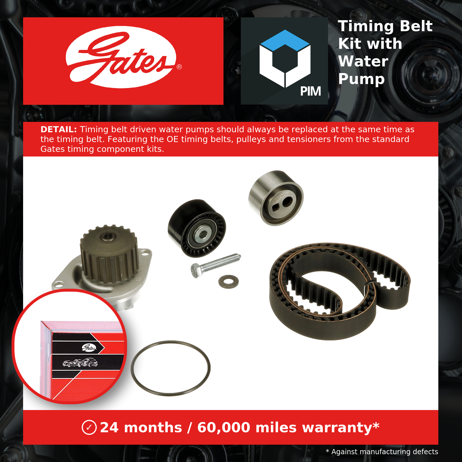 Timing Belt & Water Pump Kit fits ROVER 115 XP 1.5D 95 to 98 TUD5 Set Gates New