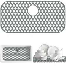 Sink Protectors for Kitchen Sink, Kitchen Sink Accessory - Silicone Mats Grid...