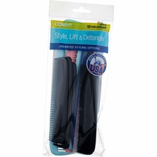 4 Pack Conair Style Lift Detangle Hair Combs, 12 Ct