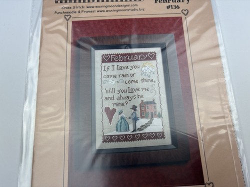 Waxing Moon Designs Monthly Sampler February Counted Cross Stitch Pattern 4R - Picture 2 of 3