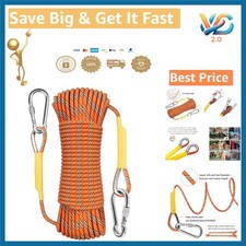 Outdoor Climbing Rope 32Ft-1000Ft Static Rescue Rappelling Hiking Safety