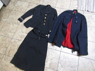 VINTAGE MILITARY UNIFORM FEMALE US NAVY NURSE OFFICER S.H.I. S.N. BULLION RANK