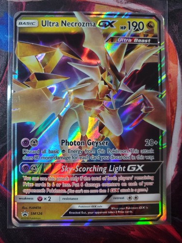 Pokemon Ultra Necrozma GX - SM126 Holo Promo Sun & Moon Promo Lightly Played