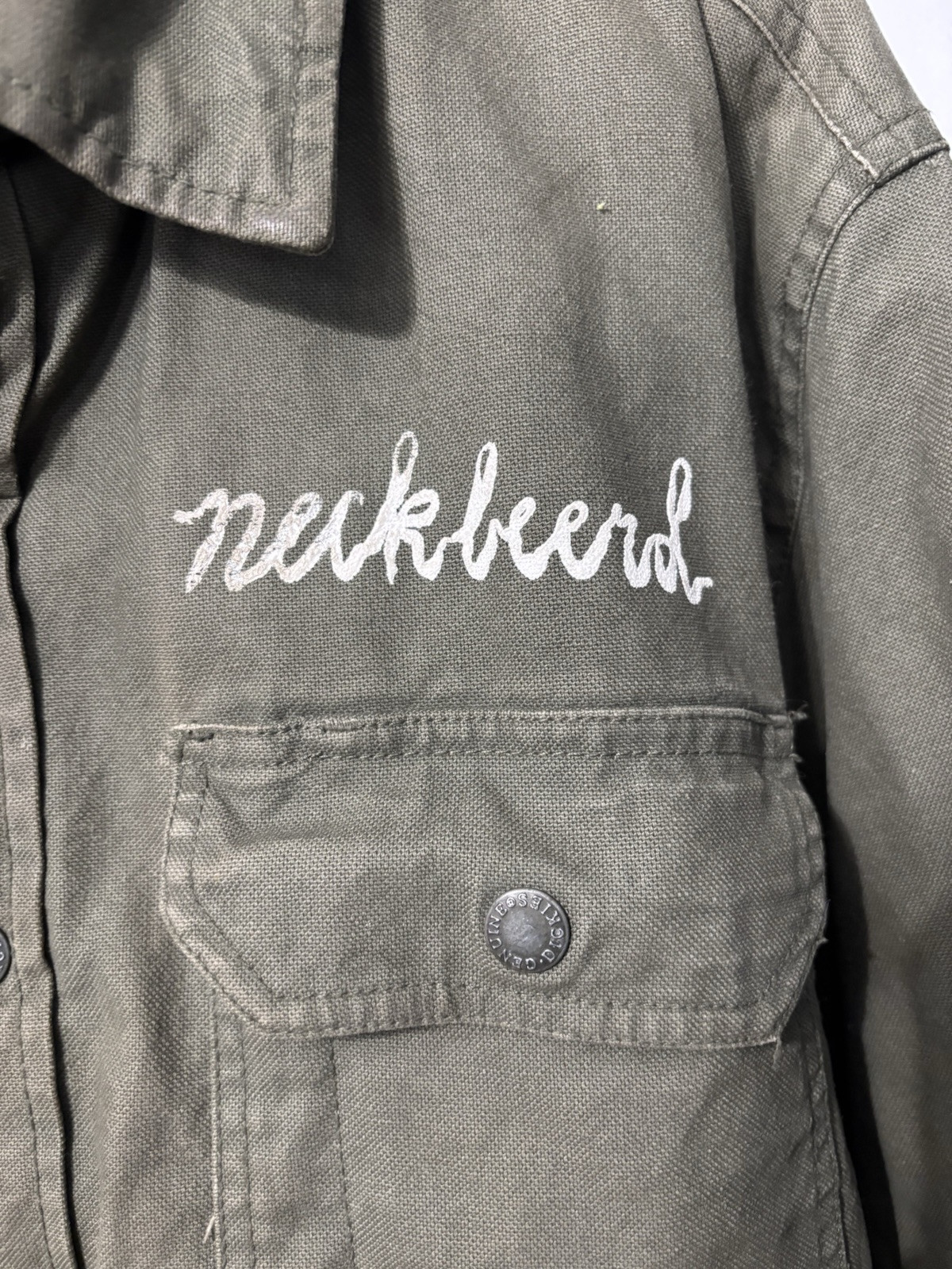 Dickies Worn Personalized  Button Down Jacket Siz… - image 3