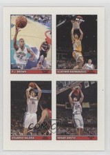 2005 Bazooka 4-on-1 Stickers PJ Brown Vladimir Radmanovic Eduardo Najera #52 0w8