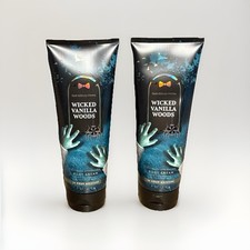 Set of 2 - Bath  Body Works Wicked Vanilla Woods Body Cream Brand New