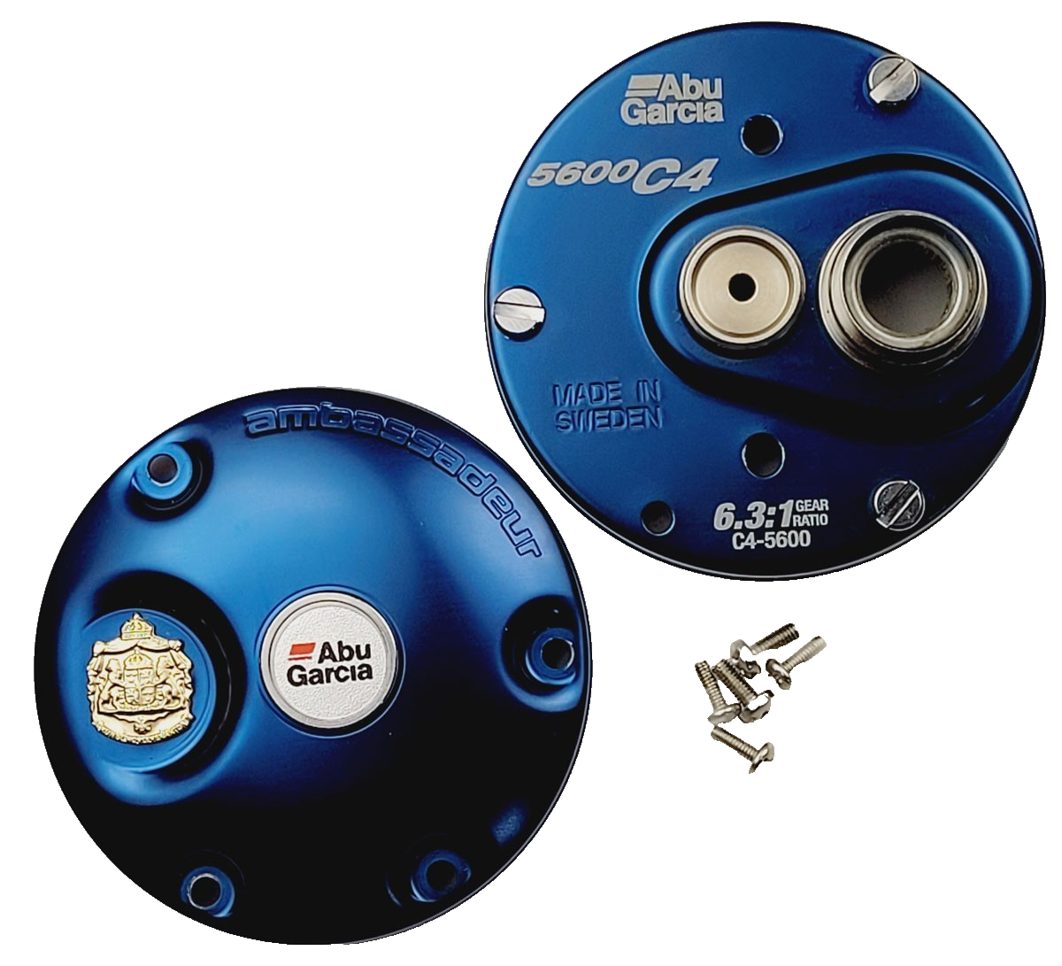 Abu Garcia Ambassadeur Reel Part - 5600C4 Plate Cover Set, Blue