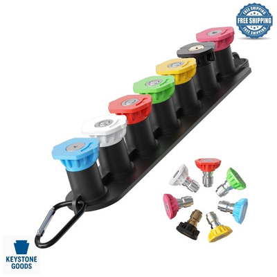 #ad #ad 7 Piece High Pressure Washer Nozzle Tips Set 4500 PSI Stainless Steel amp; Bra... $14.89