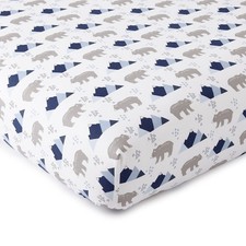 - Trail Mix Crib Fitted Sheet - Fits Standard Crib and Toddler Mattress - Tos...