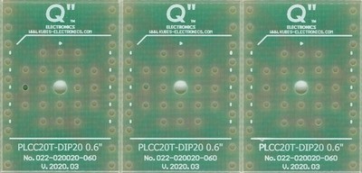 PLCC20T to DIP20 0.6'' - 3 PCS. [US].
