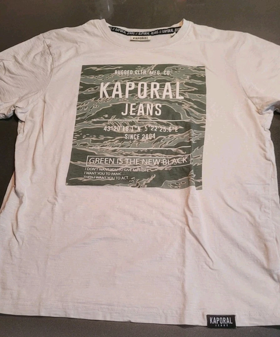 T-shirt Kaporal Fille Taille 14 Ans - Blanc, Occasion Très Bon état