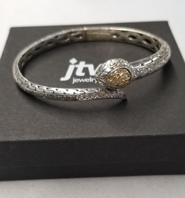 Artisan Collection Sterlingsilber & 18K Gelbgold Schlangenarmband 2,75''