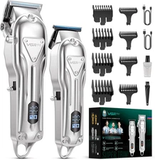 Electric Hair Clippers for Men, Cordless Clipper and Trimmer Set, Clippers for H