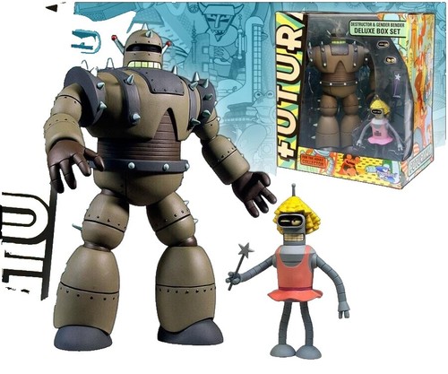 FUTURAMA Bright 'N Shiny BENDER フィギュア Futurama Bright 'N' Shiny Bender Action Figure Toy Complete W/ Box