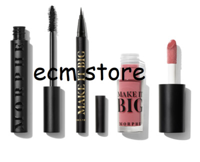 MORPHE Trio Long Outfit Mascara schwarz, Liquid Eyeliner schwarz und glänzend / EBOB