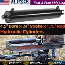 4.5" Bore 24" Hydraulic Cylinder Welded Double Acting For Log Splitter 3500 PSI