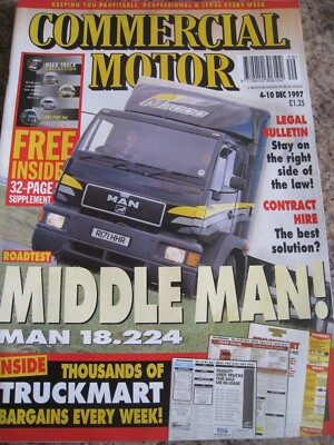 COMMERCIAL MOTOR DEC 1997 MAN 18.224 CONTRACT HIRE LEGAL BULLETIN DAVIDS0NS