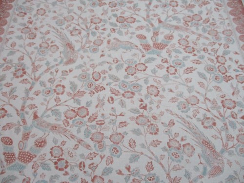 Scalamandre Curtain Fabric 'ANISSA PRINT - CORAL SPICE' 2 METRES Cotton Blend - Picture 7 of 8