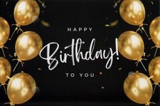 Birthday Gold Balloon Happy Birthday Yo You 1 Card 1 Envelope  Greeting Card