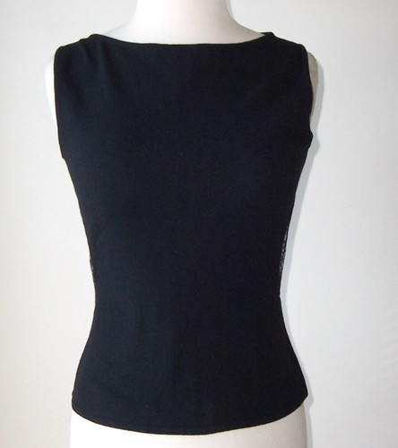 AZZARO Black Cashmere Floral Lace Open Back Sweater M - Picture 2 of 3