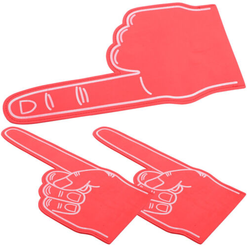The Perfect Party Favor: 3 Foam Hand Gloves, Foam Fingers and Red Pompoms - 第 1/12 張圖片
