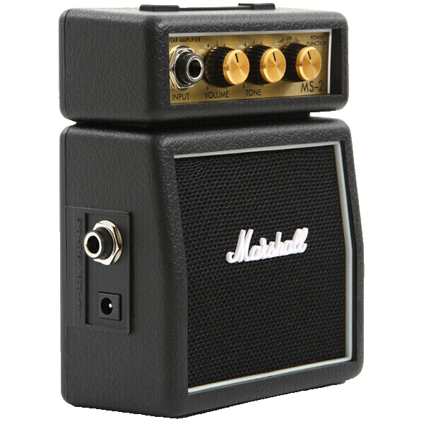 Marshall Mini Amplificatore Chitarra MS-2 Micro Amp Portatile 1 Watt Nero