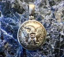 .925 Silver Confederate Local Staff Officer Button -CS18 Civil War Relic Pendant