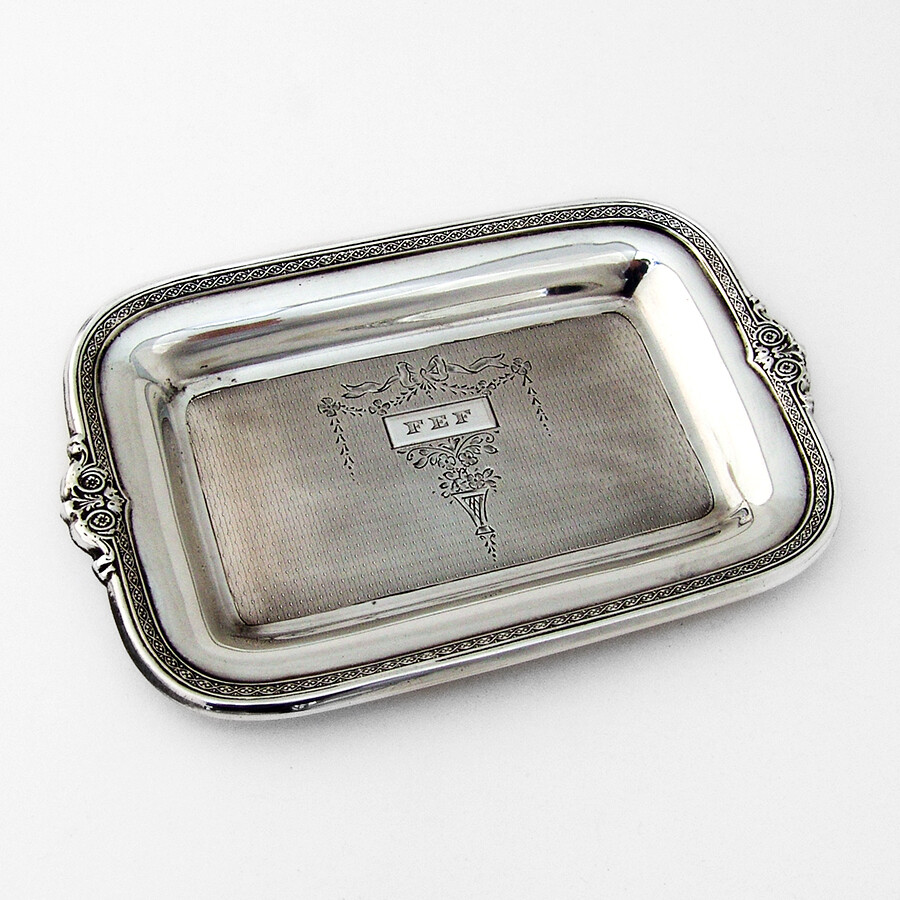 silver dresser tray Oval Sterling Silver Dresser Tray by Gorham