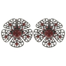 Konplott Ohrringe Brisur Flamenco red large dark antique silver