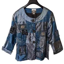 Yak Magic 100% Silk Patchwork Boho Artsy Jacket Large