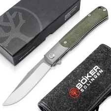Boker TRPPR Micarta Pocket Knife 3.23" MagnaCut Blade Frame Lock EDC - 112943
