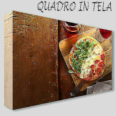QUADRI MODERNI TELA XXL 200X125 FOOD PIZZA NAPOLETANA ITALIAN PIZZERIA MANGIARE - Foto 1 di 1