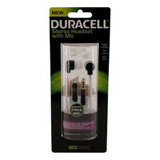 Stereo Headset With Mic White / Black In-Ear Headset Hands Free