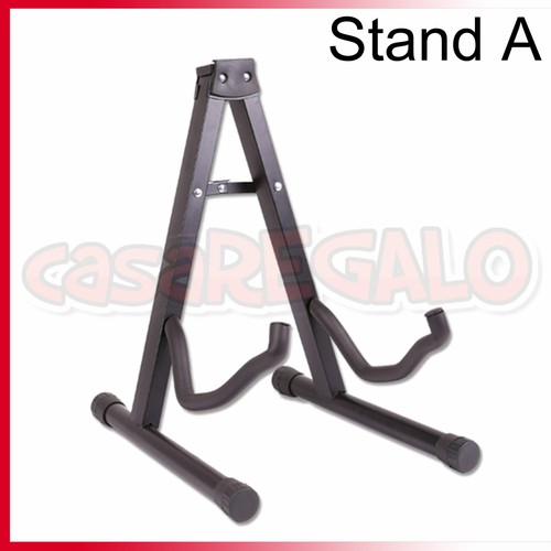 Portable Electric Acoustic Bass Guitar Stand A Frame GIG Floor Rack Holder - Picture 2 of 18