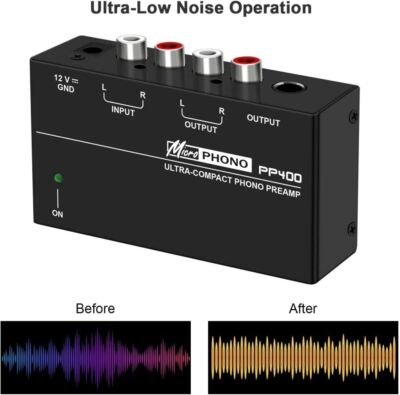Phono Vorverstärker Mic Verstärker mit Netzteil Phono Vorverstärker Pre Amp