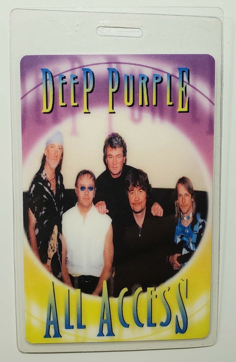 DEEP PURPLE Laminated ALL ACCESS Backstage Pass | eBay