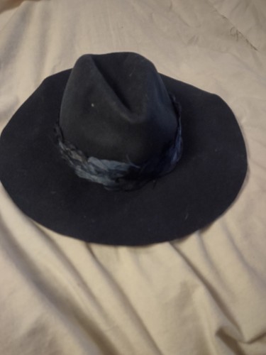 Genie by Eugenia Kim Womens Brim Hat Wool Navy/Feathered