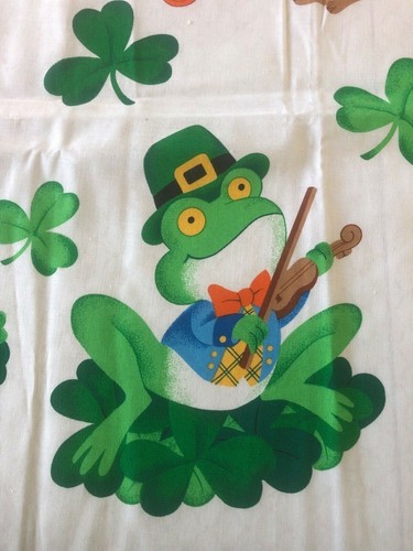 VIP Cranston Fabric Panel Top O' The Morning Appliques Shamrock Irish Leprechaun - Picture 5 of 10
