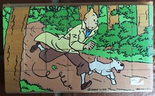 TINTIN Jeu de cubes COURSE Bois laqué Vilac 1992 Neuf sous blister
