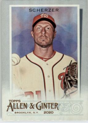 2020 Topps Allen and Ginter Silver #100 Max Scherzer Parallel