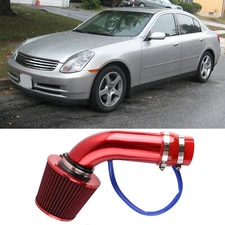 For Infiniti G35 G37 G25 G20 3" Cold Air Intake Filter Induction Pipe Hose Kit