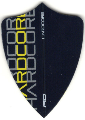 RED DRAGON FREESTYLE HARDCORE YELLOW Dart Flights: 3 per set