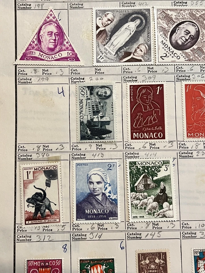 MONACO 完好邮票 批量 拍卖 页 奥林匹克、总统、旗帜等 — 第 4/4 张图片
