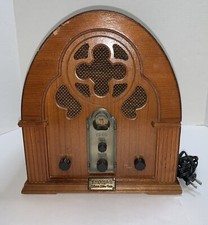 Vintage Thomas Collector's Edition 317 Brown AM/FM Cassette Radio Flawed
