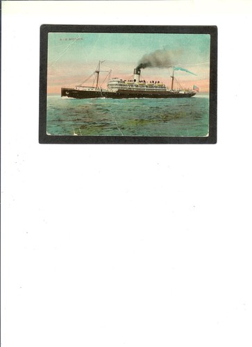 SHIP VINTAGE PC "Steamer SS Momus" UNUSED