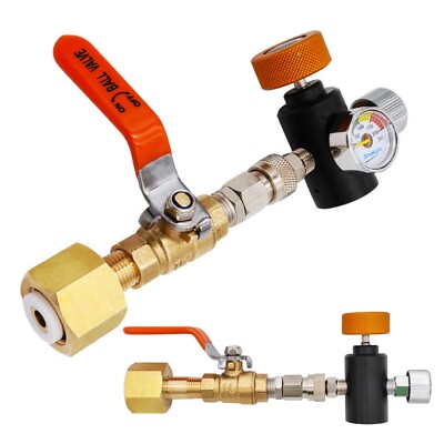 CO2 Cylinder Refill Adapter Kit Ball Valve For Sodastream Tank